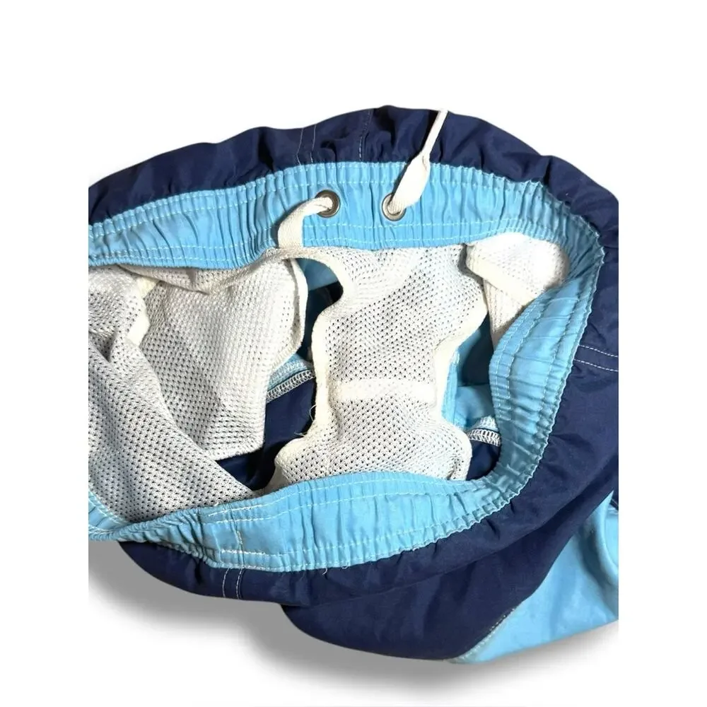 Hanna Andersson Blue Stripe Swim Trunks